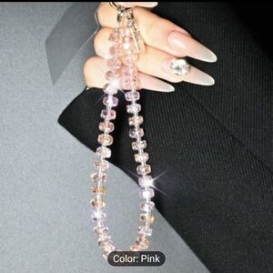 Chic Pink Crystal Cell Phone Wristlet